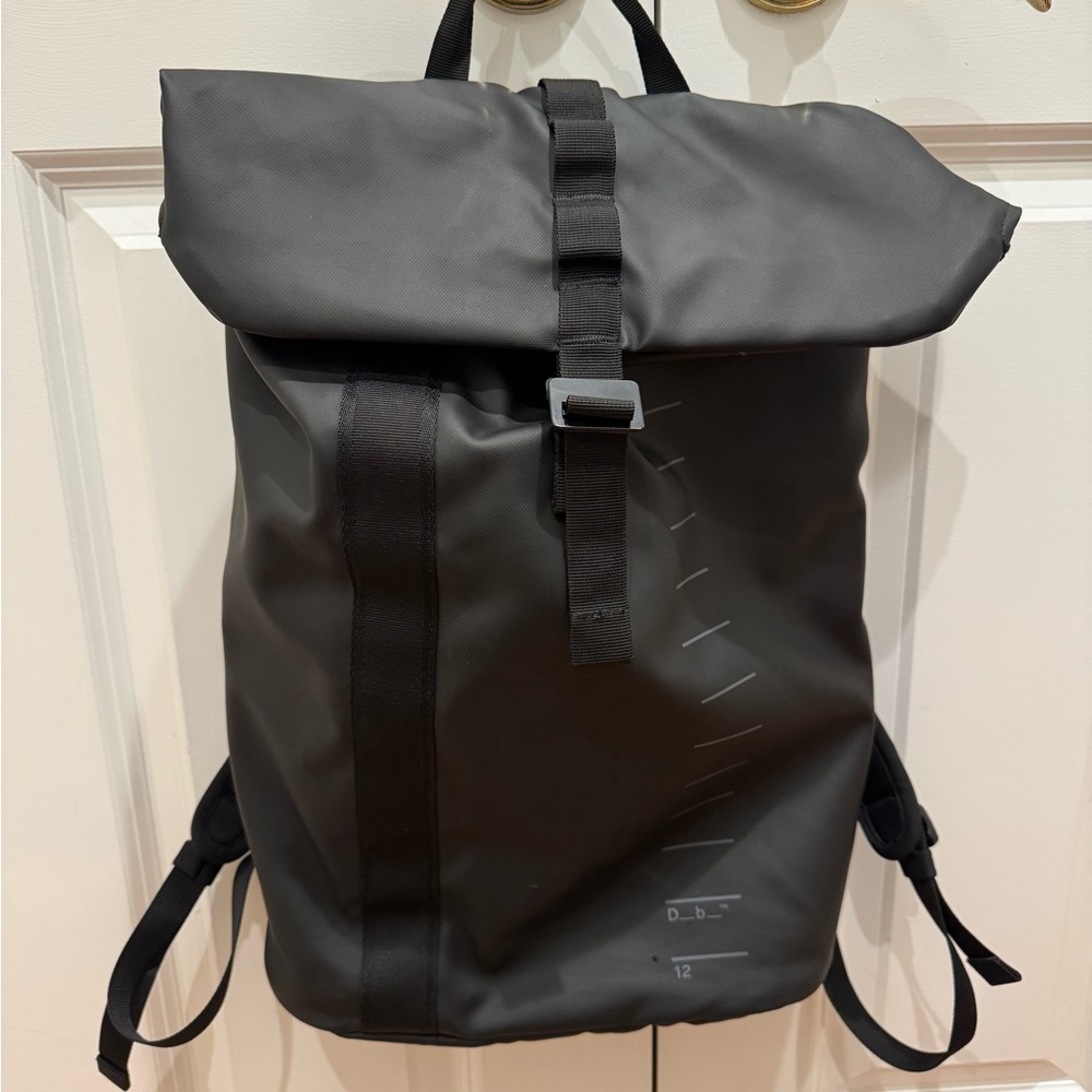 Black Roll-Top Backpack